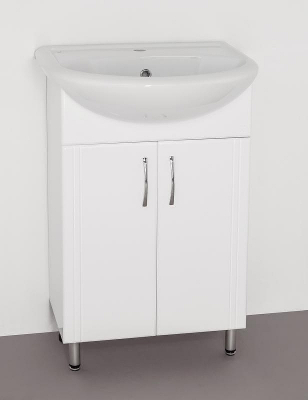 Тумба под раковину Style Line Эко Стандарт 9 Уют 55 Белый глянец