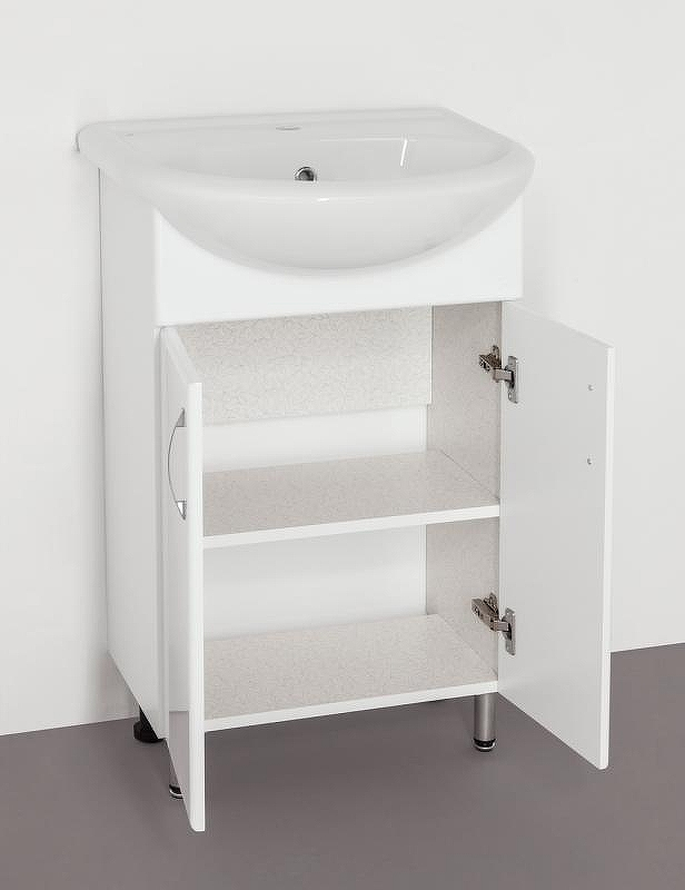 Тумба под раковину Style Line Эко Стандарт 9 Уют 55 Белый глянец, купить, цена, заказать, магазин, доставка, скидка, промокод, купить, цена, заказать, магазин, доставка, скидка, промокод