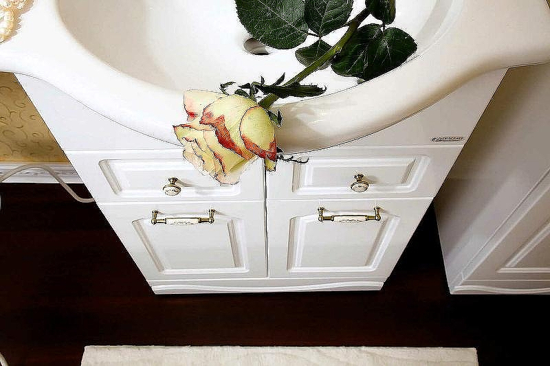 Тумба под раковину Бриклаер Анна 60 4627125412226 Белая глянцевая, купить, цена, заказать, магазин, доставка, скидка, промокод, купить, цена, заказать, магазин, доставка, скидка, промокод