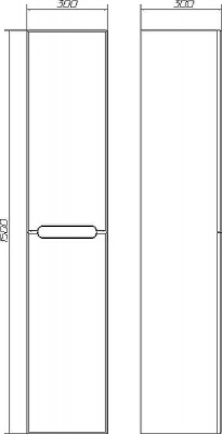 Шкаф пенал DIWO Коломна 30 KOL.P.30/P/W подвесной Белый