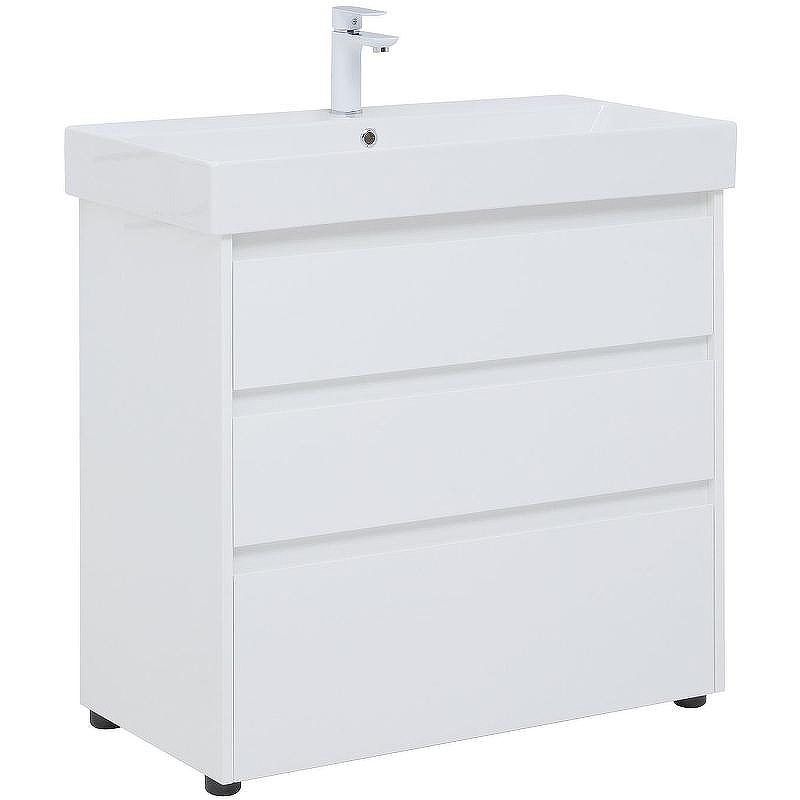 Тумба под раковину Aquanet Nova Lite 85 302475 Белый глянец, купить, цена, заказать, магазин, доставка, скидка, промокод, купить, цена, заказать, магазин, доставка, скидка, промокод