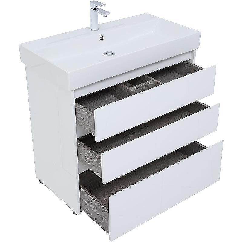 Тумба под раковину Aquanet Nova Lite 85 302475 Белый глянец, купить, цена, заказать, магазин, доставка, скидка, промокод, купить, цена, заказать, магазин, доставка, скидка, промокод