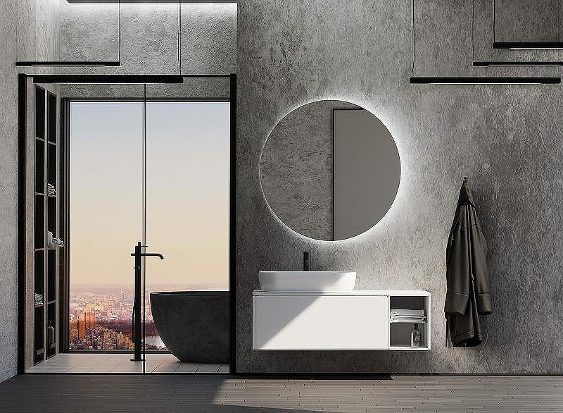 Тумба c раковиной SanVit Оскар 90 L koskar090L подвесная Белая, купить, цена, заказать, магазин, доставка, скидка, промокод, купить, цена, заказать, магазин, доставка, скидка, промокод