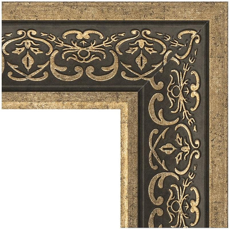 Зеркало Evoform Exclusive 119х59 BY 3501 с фацетом в багетной раме - Вензель серебряный 101, купить, цена, заказать, магазин, доставка, скидка, промокод, купить, цена, заказать, магазин, доставка, скидка, промокод