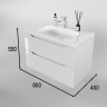 Тумба под раковину Style Line Марелла 80 Люкс Plus СС-00002411 подвесная Белый глянец антискрейтч, купить, цена, заказать, магазин, доставка, скидка, промокод, купить, цена, заказать, магазин, доставка, скидка, промокод