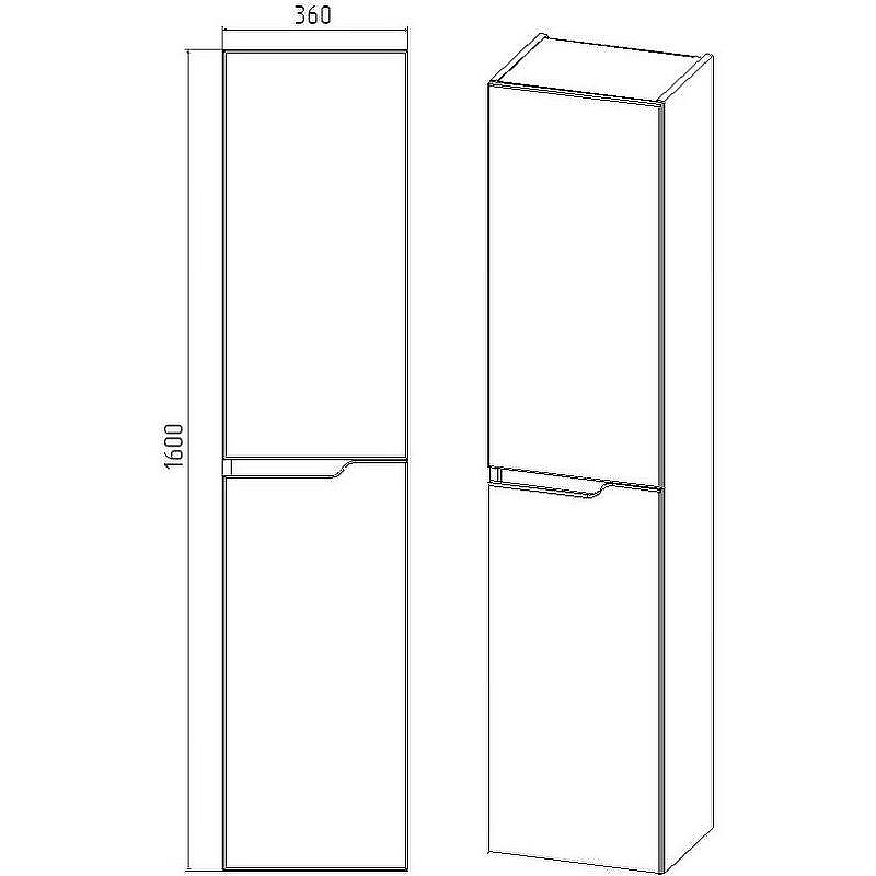 Шкаф пенал VIANT Куба 36 R VKUB360-PENR подвесной Белый, купить, цена, заказать, магазин, доставка, скидка, промокод, купить, цена, заказать, магазин, доставка, скидка, промокод