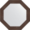 Зеркало Evoform Octagon 77х77 BY 3807 в багетной раме - Бронзовая лава 90, купить, цена, заказать, магазин, доставка, скидка, промокод, купить, цена, заказать, магазин, доставка, скидка, промокод