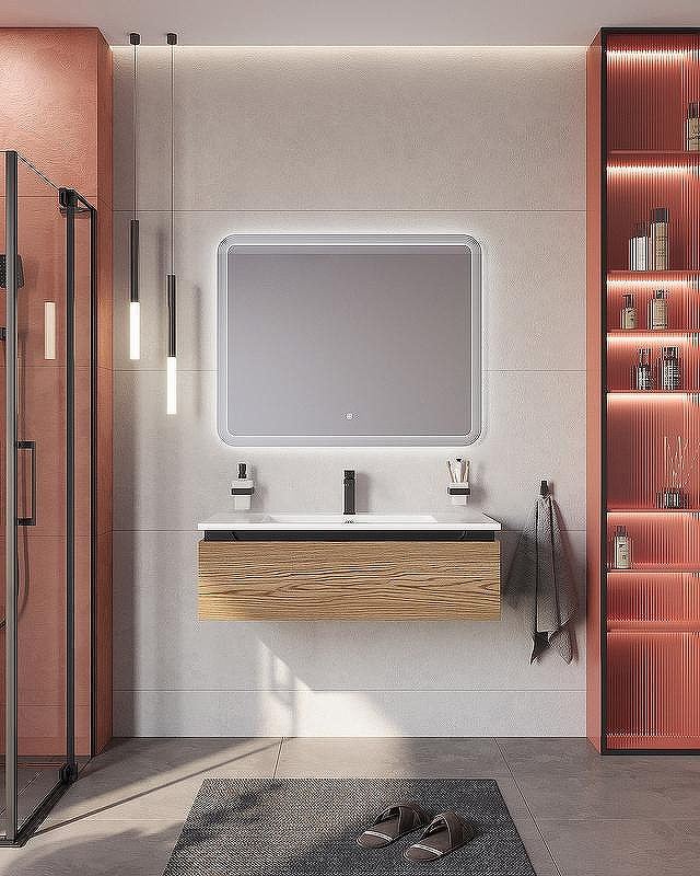 Тумба под раковину Cezares Slider 100 SLIDER-1000-1C-SO-RT-P подвесная Дуб тангент, купить, цена, заказать, магазин, доставка, скидка, промокод, купить, цена, заказать, магазин, доставка, скидка, промокод