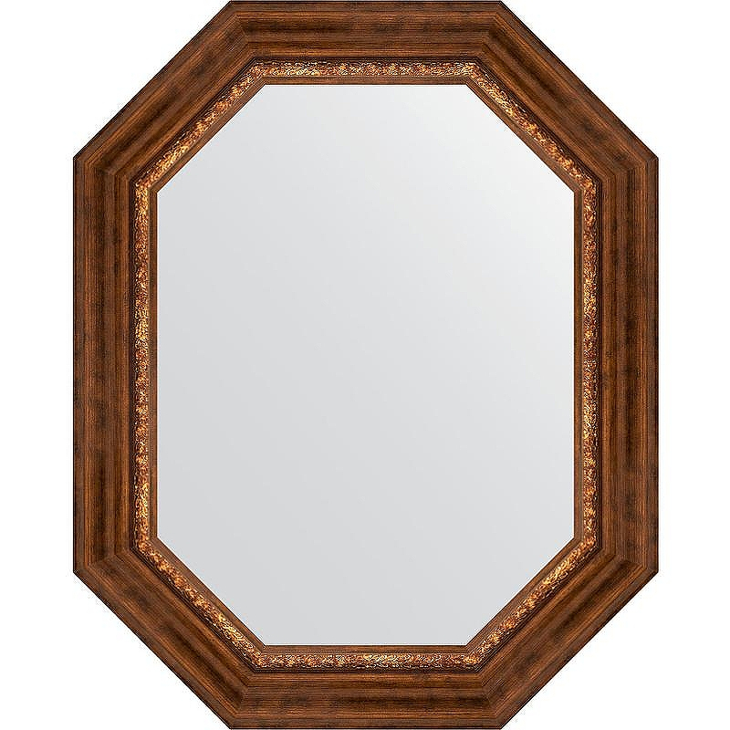 Зеркало Evoform Octagon 61x76 BY 7170 в багетной раме - Римская бронза 88, купить, цена, заказать, магазин, доставка, скидка, промокод, купить, цена, заказать, магазин, доставка, скидка, промокод