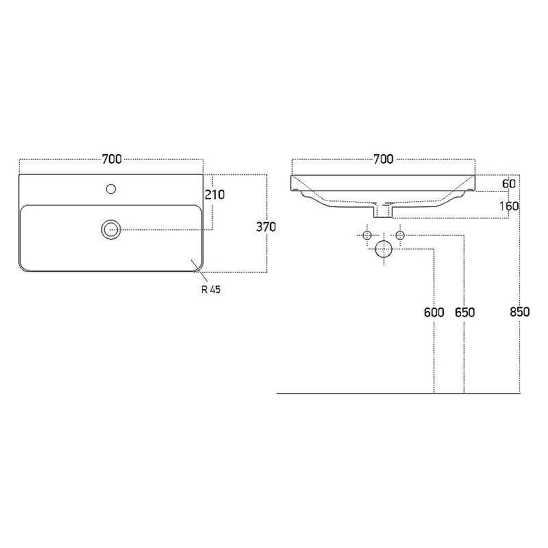 Тумба с раковиной Brevita Victory 70 УТ000024307 Белая матовая, купить, цена, заказать, магазин, доставка, скидка, промокод, купить, цена, заказать, магазин, доставка, скидка, промокод
