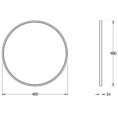 Зеркало Evoform Impressive d40 BY 7541 в раме - Черный цвет