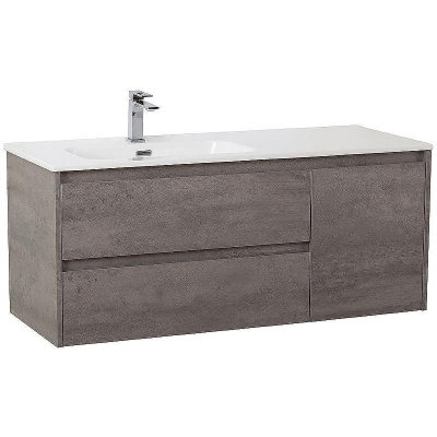 Тумба под раковину BelBagno Kraft 120 L KRAFT-1200-2C-1A-SO-CG-L подвесная Cemento Grigio