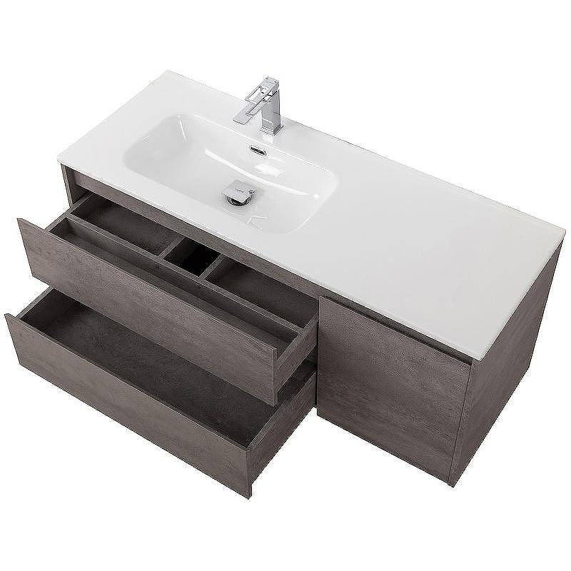 Тумба под раковину BelBagno Kraft 120 L KRAFT-1200-2C-1A-SO-CG-L подвесная Cemento Grigio, купить, цена, заказать, магазин, доставка, скидка, промокод, купить, цена, заказать, магазин, доставка, скидка, промокод