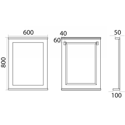 Зеркало Misty Марта 60 П-Мрт02060-011 Белое