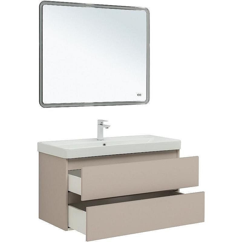 Тумба под раковину Aquanet Вега 2.0 100 337939 подвесная Бежевая, купить, цена, заказать, магазин, доставка, скидка, промокод, купить, цена, заказать, магазин, доставка, скидка, промокод