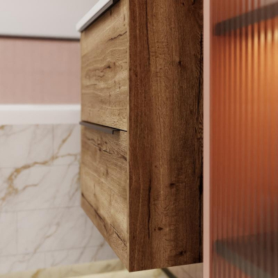 Тумба под раковину La Fenice Tesoro 60 FNC-01-TES-DGT-60-2 подвесная Дуб галифакс табак