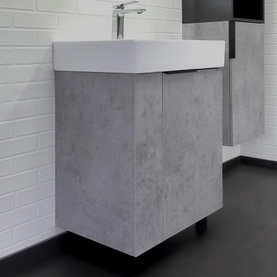 Тумба с раковиной Comforty Асти 60Н 00-00019190 Бетон светлый
