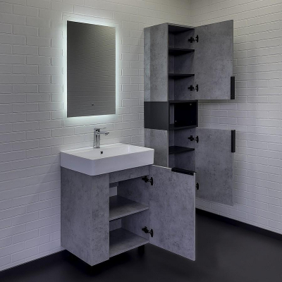 Тумба с раковиной Comforty Асти 60Н 00-00019190 Бетон светлый