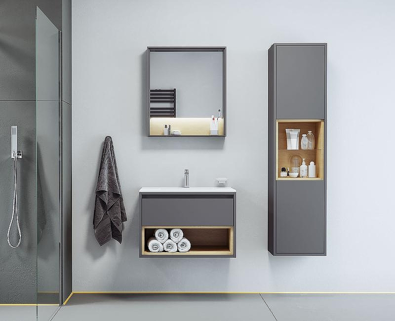 Тумба под раковину Excellent Tuto 60 MLEX.0101.600.GRBL подвесная Серый Дуб, купить, цена, заказать, магазин, доставка, скидка, промокод, купить, цена, заказать, магазин, доставка, скидка, промокод