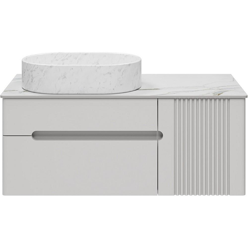 Тумба с раковиной Brevita Pallisandro 100 УТ000025403 подвесная Серая матовая, купить, цена, заказать, магазин, доставка, скидка, промокод, купить, цена, заказать, магазин, доставка, скидка, промокод