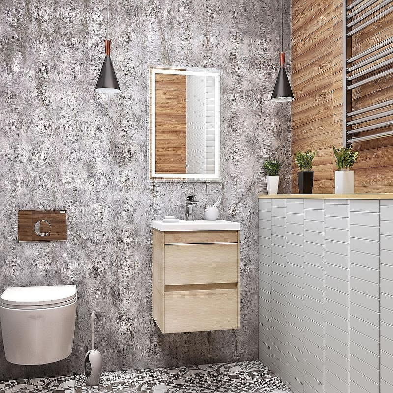 Тумба под раковину Art&Max Family-400-2C-SO-PB подвесная Сканди, купить, цена, заказать, магазин, доставка, скидка, промокод, купить, цена, заказать, магазин, доставка, скидка, промокод