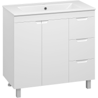 Тумба с раковиной Misty Оптима 90 УТ000024012 Белая матовая, купить, цена, заказать, магазин, доставка, скидка, промокод, купить, цена, заказать, магазин, доставка, скидка, промокод