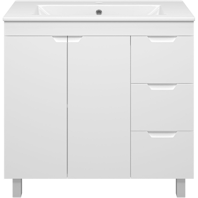 Тумба с раковиной Misty Оптима 90 УТ000024012 Белая матовая