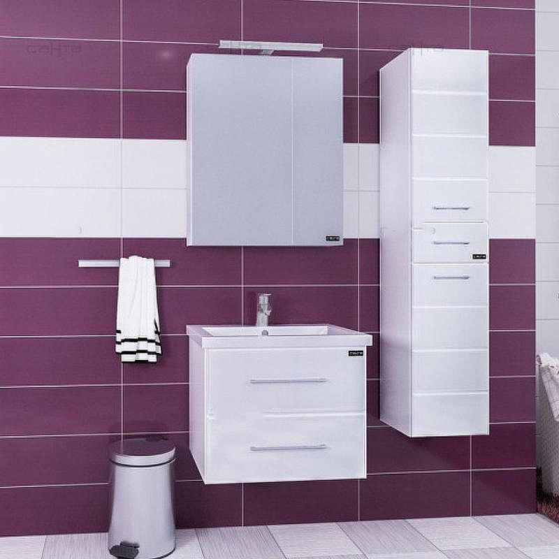 Тумба под раковину СанТа Омега 60 207045 подвесная Белая, купить, цена, заказать, магазин, доставка, скидка, промокод, купить, цена, заказать, магазин, доставка, скидка, промокод