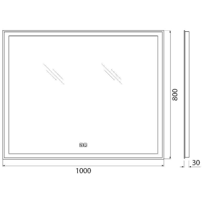 Зеркало BelBagno SPC-GRT-1000-800-LED-TCH-PHONE с подсветкой с сенсорным выключателем с bluetooth с микрофоном и динамиками