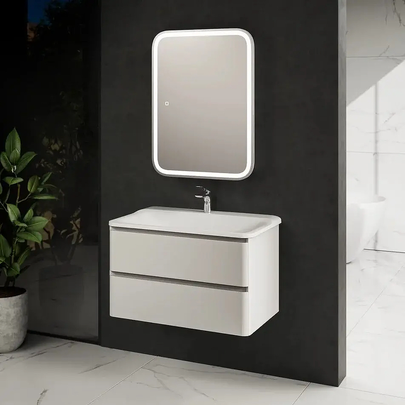 Тумба под раковину AQUAme S4 80 AQM900480WH подвесная цвет Белый глянцевый, купить, цена, заказать, магазин, доставка, скидка, промокод, купить, цена, заказать, магазин, доставка, скидка, промокод