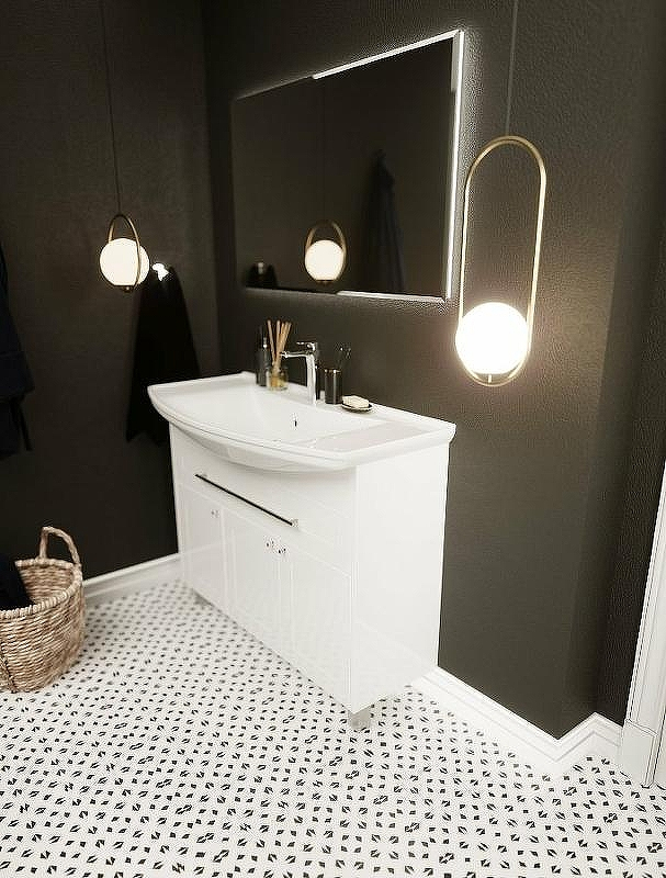 Тумба под раковину 1MarKa Lina Classic New 105Н У94491 Белый глянец, купить, цена, заказать, магазин, доставка, скидка, промокод, купить, цена, заказать, магазин, доставка, скидка, промокод