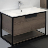 Тумба с раковиной Comforty Бонн 75 00-00006487 подвесная Дуб темный, купить, цена, заказать, магазин, доставка, скидка, промокод, купить, цена, заказать, магазин, доставка, скидка, промокод
