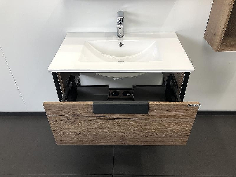 Тумба с раковиной Comforty Бонн 75 00-00006487 подвесная Дуб темный, купить, цена, заказать, магазин, доставка, скидка, промокод, купить, цена, заказать, магазин, доставка, скидка, промокод