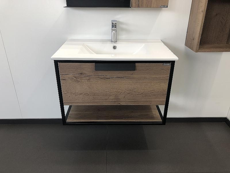 Тумба с раковиной Comforty Бонн 75 00-00006487 подвесная Дуб темный, купить, цена, заказать, магазин, доставка, скидка, промокод, купить, цена, заказать, магазин, доставка, скидка, промокод