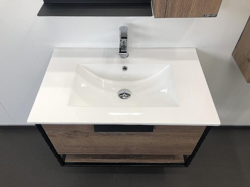 Тумба с раковиной Comforty Бонн 75 00-00006487 подвесная Дуб темный, купить, цена, заказать, магазин, доставка, скидка, промокод, купить, цена, заказать, магазин, доставка, скидка, промокод