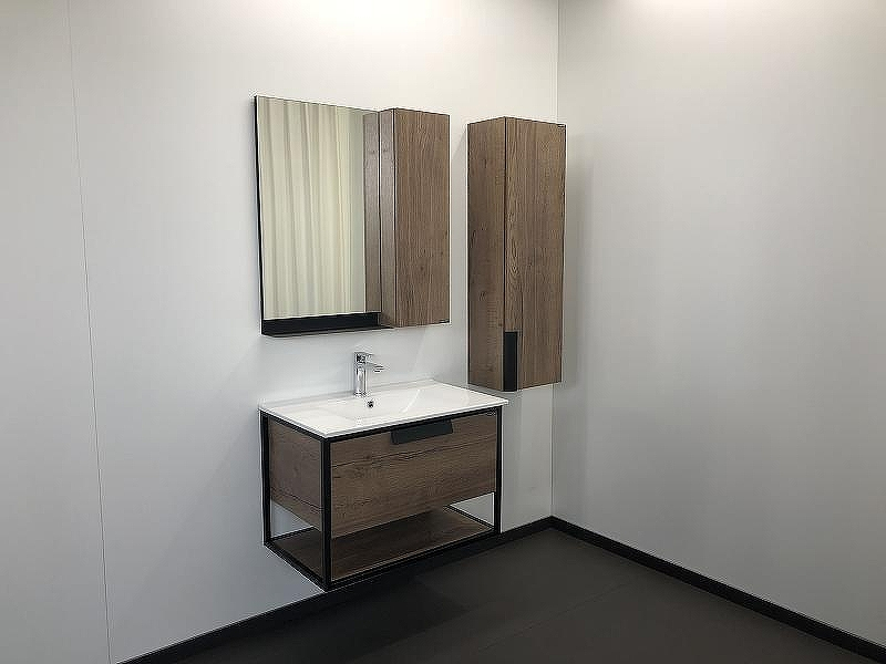 Тумба с раковиной Comforty Бонн 75 00-00006487 подвесная Дуб темный, купить, цена, заказать, магазин, доставка, скидка, промокод, купить, цена, заказать, магазин, доставка, скидка, промокод