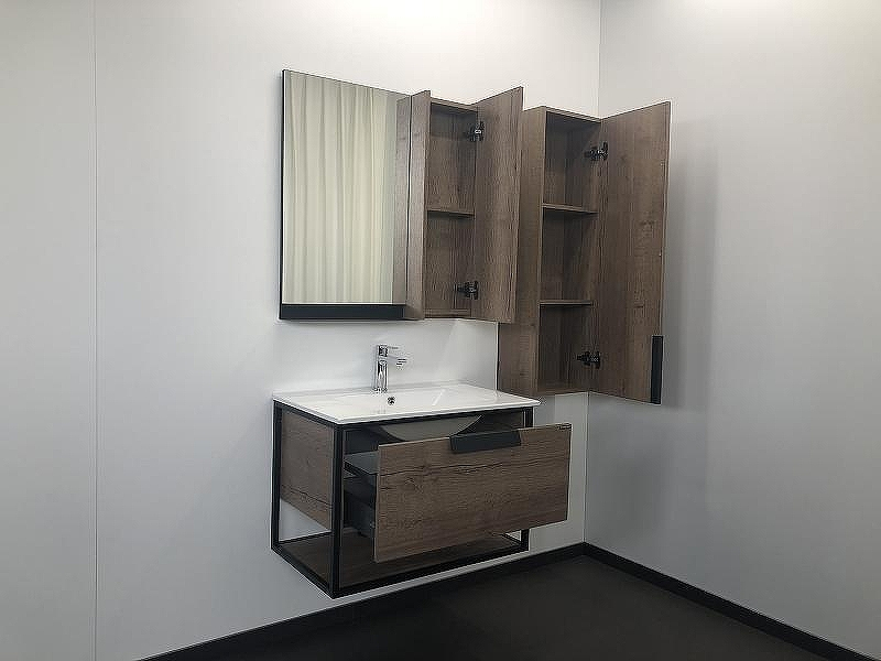 Тумба с раковиной Comforty Бонн 75 00-00006487 подвесная Дуб темный, купить, цена, заказать, магазин, доставка, скидка, промокод, купить, цена, заказать, магазин, доставка, скидка, промокод