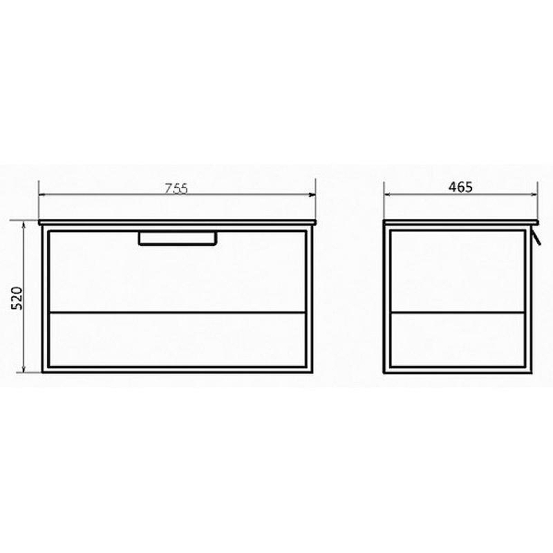 Тумба с раковиной Comforty Бонн 75 00-00006487 подвесная Дуб темный, купить, цена, заказать, магазин, доставка, скидка, промокод, купить, цена, заказать, магазин, доставка, скидка, промокод