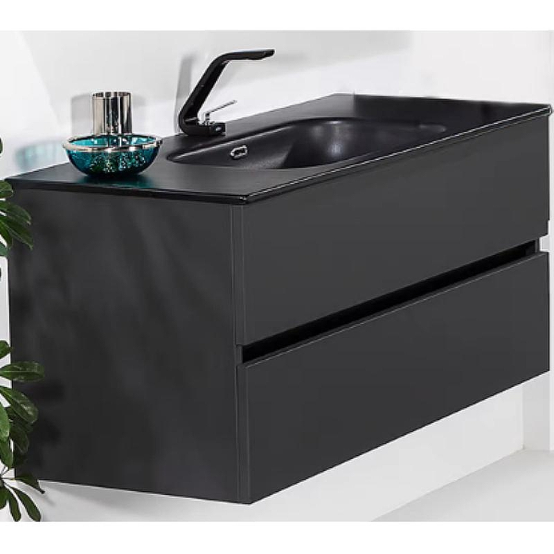 Тумба под раковину Boheme Armadi Art Vallessi 100 837-100-A mat подвесная Антрацит матовый, купить, цена, заказать, магазин, доставка, скидка, промокод, купить, цена, заказать, магазин, доставка, скидка, промокод