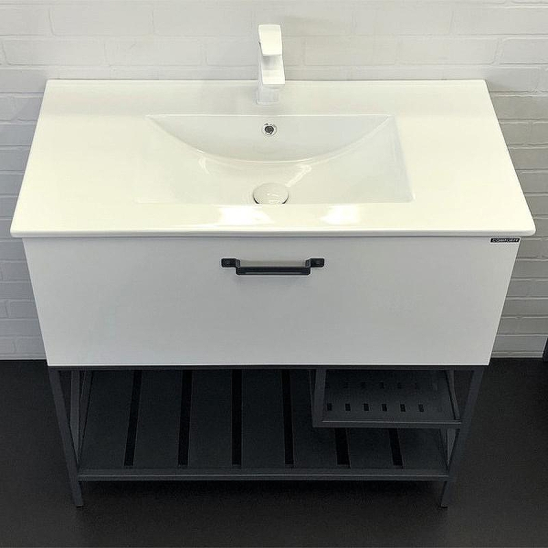 Тумба с раковиной Comforty Бредфорд 90 00-00009955 Белый глянец, купить, цена, заказать, магазин, доставка, скидка, промокод, купить, цена, заказать, магазин, доставка, скидка, промокод