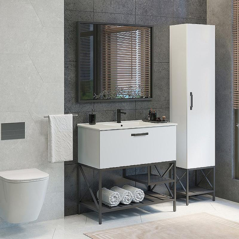 Тумба с раковиной Comforty Бредфорд 90 00-00009955 Белый глянец, купить, цена, заказать, магазин, доставка, скидка, промокод, купить, цена, заказать, магазин, доставка, скидка, промокод