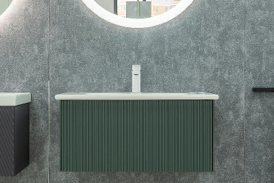 Тумба под раковину WellWant Aura 60 WWM000600G подвесная Серо-зеленая