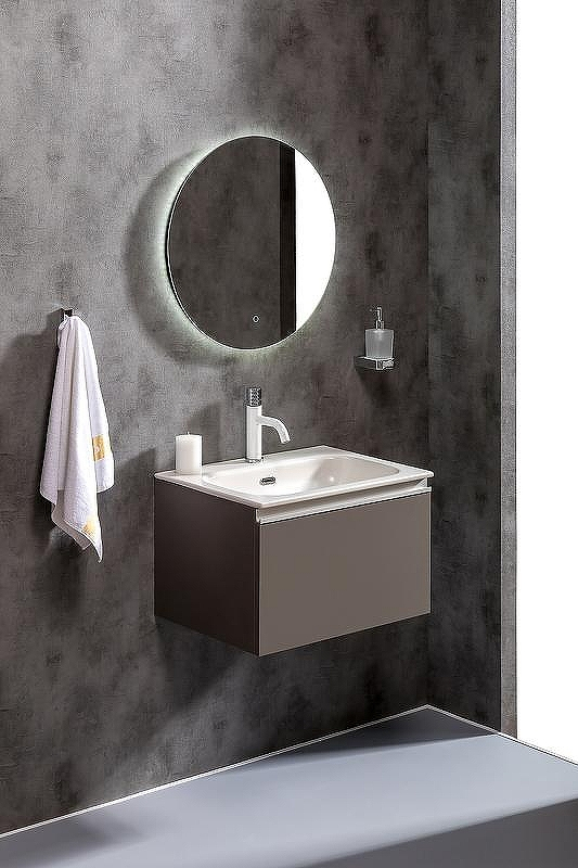 Тумба под раковину Boheme Armadi Art Vallessi 60 837-060-A glossy подвесная Антрацит глянец, купить, цена, заказать, магазин, доставка, скидка, промокод, купить, цена, заказать, магазин, доставка, скидка, промокод