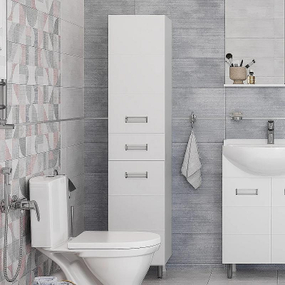 Шкаф пенал DIWO Дмитров 35 L СО-Дм05035-011Л Белый