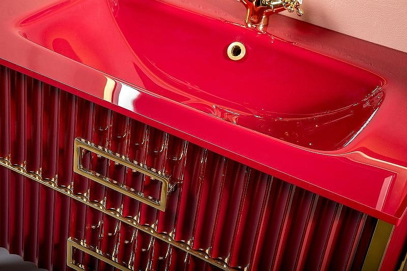 Тумба под раковину Boheme Armadi Art Monaco 100 866-100-RG Бордо глянец Золото, купить, цена, заказать, магазин, доставка, скидка, промокод, купить, цена, заказать, магазин, доставка, скидка, промокод