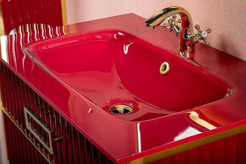 Тумба под раковину Boheme Armadi Art Monaco 100 866-100-RG Бордо глянец Золото, купить, цена, заказать, магазин, доставка, скидка, промокод, купить, цена, заказать, магазин, доставка, скидка, промокод