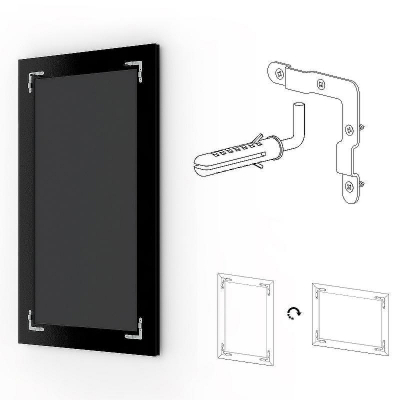 Зеркало Evoform Exclusive 86х56 BY 1141 с фацетом в багетной раме - Травленое золото 87