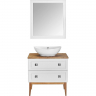 Комплект мебели для ванной ASB-Woodline Каталина 80 White 120971 Белый, купить, цена, заказать, магазин, доставка, скидка, промокод, купить, цена, заказать, магазин, доставка, скидка, промокод