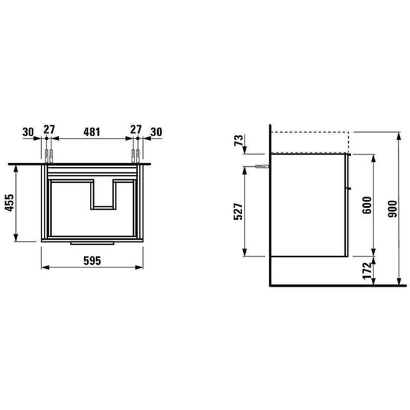 Тумба под раковину Laufen Kartell 60 4.0756.2.033.635.1 подвесная Оранжевая глянцевая, купить, цена, заказать, магазин, доставка, скидка, промокод, купить, цена, заказать, магазин, доставка, скидка, промокод