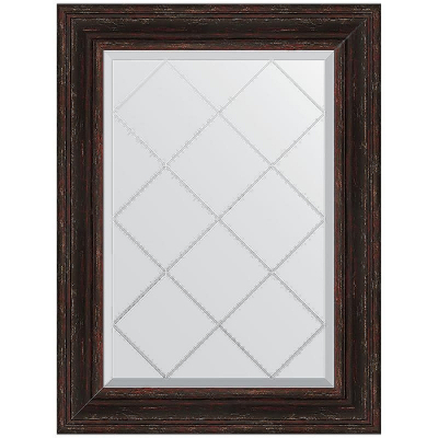 Зеркало Evoform Exclusive-G 91х69 BY 4119 с гравировкой в багетной раме - Темный прованс 99